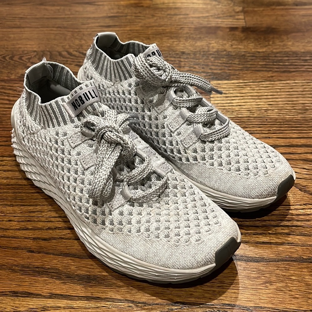 NoBull Diamond Knit Runner Cool Grey Running Training Shoes Women’s Size 8